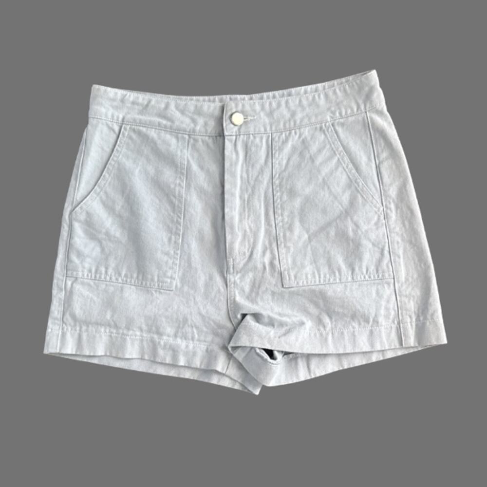 Altar'd State Light Blue High Rise Patch Pocket Mini Shorts Medium